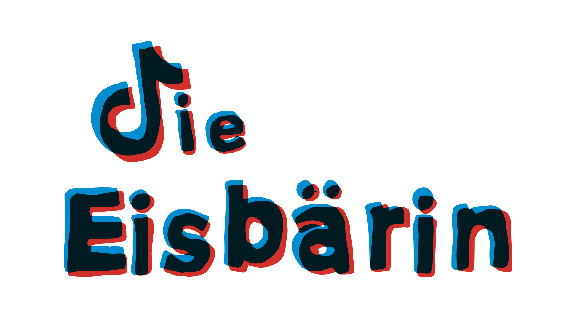 German play title Die Eisb&auml;rin in TikTok font style